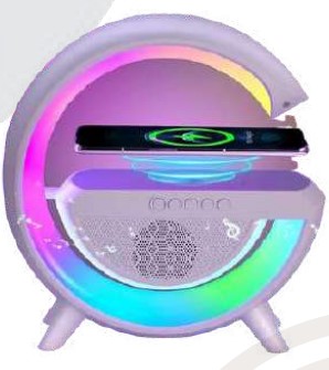 G Lamp Speaker for Music Playback and Decorative Lighting, Stylish Desk Gift Item for Home Decor, Corporate Gifting and Everyday Entertainment Use